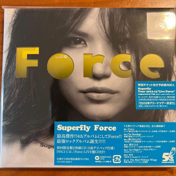 Superfly 2CD [Force] オリコン加盟店 初回盤 特典CD付及びMind Travel（DVD付き）中古品