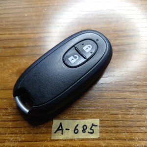 A-685 日産 純正 スズキ スマートキー 2ボタン 007YUUL0212 G8D-545S-KEY モコ クリッパー ワゴンR エブリィ パレット AZワゴン キーレス