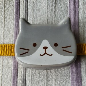 ☆はちわれ猫さん☆ネコ☆ねこ☆帯留め☆帯止め☆アイデアリメイク☆陶器☆単品です