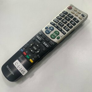 C-1-145 TV リモコン / シャープ SHARP GA821WJSA 動作確認済み 【送料１８５円】テレビ