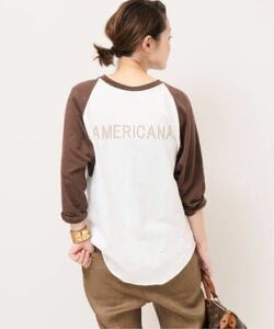 美品○Americana アメリカーナ○長袖　カットソー　プルオーバー Tシャツ　ロンT トップス　アパルトモン AP STUDIO 取扱い　日本製