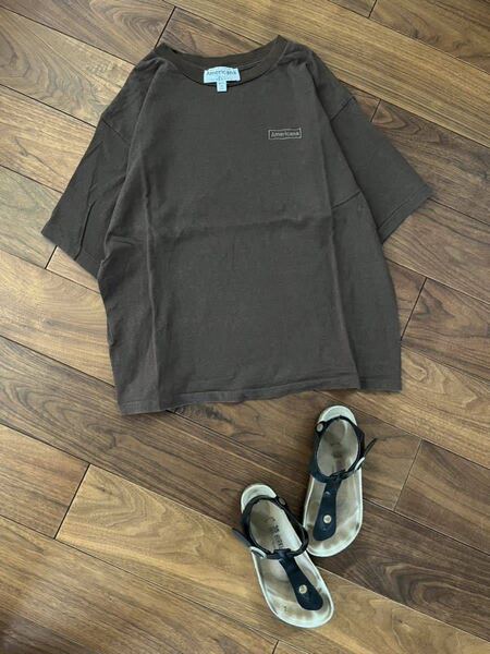 ○Americana アメリカーナ○半袖 カットソー プルオーバー トップス Tシャツ 刺繍 アパルトモン AP STUDIO 取扱 日本製