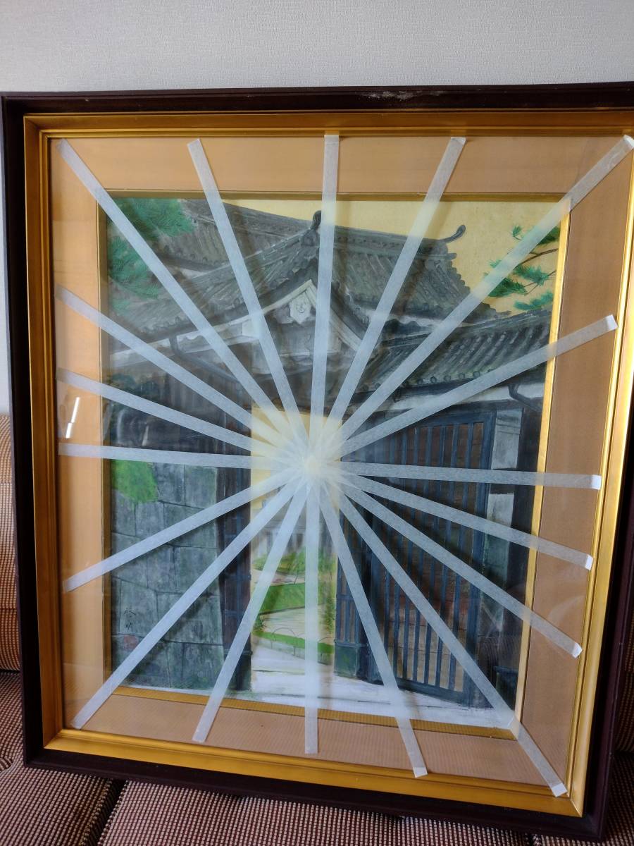 केइमी अंजाई सकुरादामोन गेट से संसद तक बड़े कांच के फ्रेम प्रामाणिकता की गारंटी, चित्रकारी, जापानी पेंटिंग, परिदृश्य, फुगेत्सु