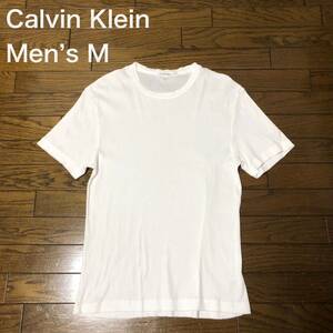 【送料無料】Calvin Klein 無地半袖Tシャツ白　メンズMサイズ　カルバンクライン