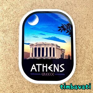 新品【ギリシャ】アテネ　パルテノン神殿　ステッカー　1153
