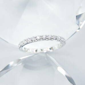 約10.5号 最高級Dカラー モアサナイト フルエタニティリング 指輪 モアッサナイト フルエタニティー 新品 人工ダイヤモンド シルバーの画像3