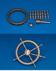 RBモデル　帆船用 真鍮製舵輪　直径：21mm (008 21)