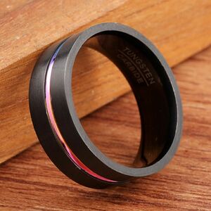 指輪 リング メンズ タングステン シンプル ブラック 直径23ｍｍ 内周72.26ｍｍ