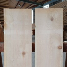 B-1292【98.5×25×2cm】 国産ひのき 　節板 　2枚セット　テーブル 　棚板　 看板 　一枚板　 桧　 檜　無垢材　 DIY_画像6