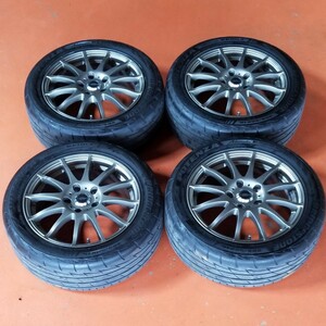 ☆中古１６インチ☆ Xスピード 6.5j+53 PCD114.3５H ポテンザ 205/50R16 ロードスター スイフト アクセラ CX-3 エスクワィア フリード