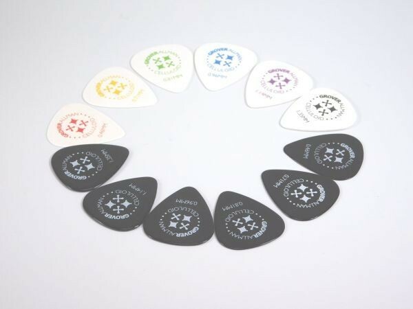 【期間限定特価】Grover Allman Celluloid Standard Pro Picks bk/wh アソート 12枚セット Nuno/G.Lynch #GALL-CELSTD-12WHBKSET