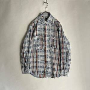 Engineered Garments アメリカ製 エンジニアードガーメンツ ワークシャツ チェック 山ポケ 定番 コットンガーゼ ライトブルー size XS