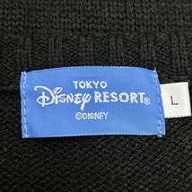 東京ディズニーリゾート TOKYO DISNEY RESORT ニット セーター 長袖 ミッキーマウス 丸首 アクリル100% L ブラック 黒×グレー×茶 メンズ_画像3