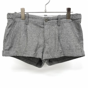 アバクロンビーアンドフィッチ 【新品】Abercrombie＆Fitch ショートパンツ ヘリンボーン ウール×ポリなど 4 ヘザーグレー レディース