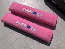 NRG シートベルトパッド ピンク 2本１SET USDM JDM stance Pink 正規輸入品 SBP27PK 即納_画像1