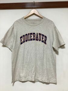 は1127 Eddie Bauer エディーバウアー プリントTシャツ 半袖Tシャツ S ベージュ カレッジ
