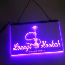 No.NE71V 送料無料 hookah フーカーLED ネオン 看板 ランプ ライト 照明 インテリア ディスプレイ 雑貨 シーシャ 水タバコ ラウンジ_画像2