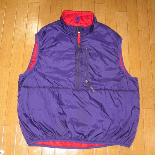 ☆90s パタゴニア パフボール ベスト (XL) 1998年 / USA製 / 紫×赤　 / ビンテージ レトロ　r2 R4ジャケット　patagonia ダスパーカー