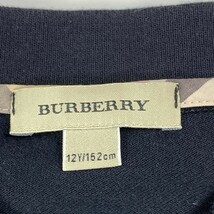 LA6372 BURBERRYS バーバリー 半袖ポロシャツ 黒ブラック 12Y_画像5