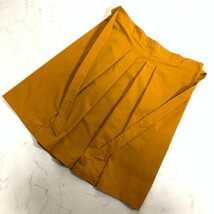 LA6693 ANAYI アナイ ワイドプリーツスカート オレンジブラウン ウエストリボン 袴風スカート 38_画像7