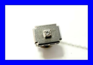 0 как новый платина Pt900 diamond 0.111ct галстук булавка 7.8g S0023