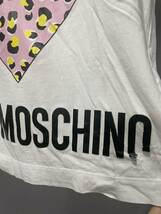 Love MOSCHINOモスキーノ半袖Tシャツハート白ロゴトップスレディース_画像2