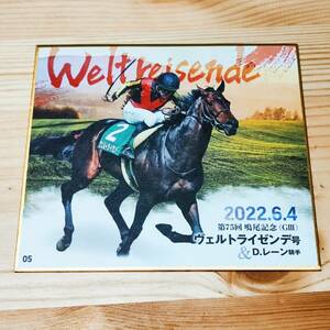 競馬 トレーディング mini色紙 ヴェルトライゼンテ　レーン　鳴尾記念 2021年・秋 名馬 箔押し 東映エージエンシー　①