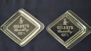 GILBEY'S LONDON DRY GIN ギルビー ドライ ジン　灰皿 小物入れ　2個セット