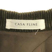 CASA FLINE / カーサフライン | コーデュロイ ピークドラペル ダブル ジャケット | F | グリーン_画像6