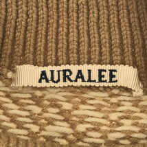 【美品】 AURALEE / オーラリー | 2019AW | HARD TWIST MERINO JACQUARD KNIT ジャガードニット | 0 | ベージュ_画像5