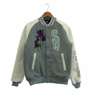 【新品】 SEQUEL / シークエル | 2022AW VARSITY JACKET レザー 切替 スタジャン アワードジャケット ブルゾン | S | SAXE BLUE