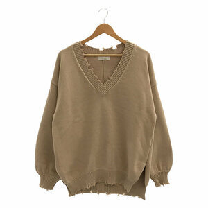 GALLARDAGALANTE / gully .rudaga Ran te| damage over Silhouette knitted | F | beige 