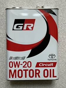 【4L】 GR MOTOR OIL Circuit 0W20 4L×1缶 TOYOTA GAZOO Racing トヨタ純正 全合成油 ジーアール サーキット⑦