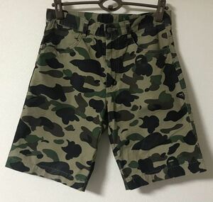  the first period A BATHING APE Bay sing Ape BAPE shorts short pants camouflage camouflage total pattern made in Japan M