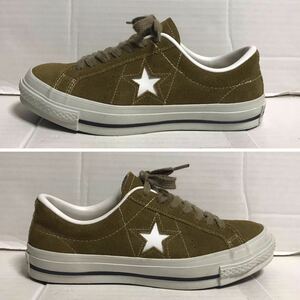 送料無料 converse コンバース ONESTAR ワンスター J MADE IN JAPAN 日本製 SUEDE スエード オリーブ × 白 ホワイト 23.5