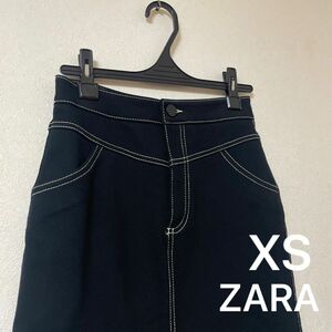 ZARA ザラ　ブラック　スキニー　デニム　スカート　XS