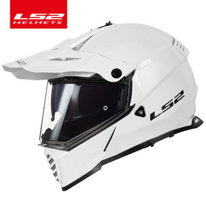 バイクヘルメット LS2-436オフロード ヘルメット モトクロス ヘルメット ダブルシールド 開閉式インナーサンバイザー採用 色：G サイズ :L