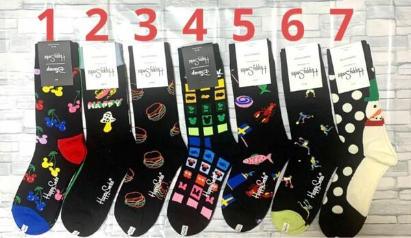 1足ハッピーソックス 可愛いデザイン かわいい　happy socks