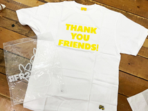 K56★新品 #FR2/エフアール2 THANK YOU FRIENDS! ロゴプリントTシャツ 半袖 ホワイト×イエロー メンズ Lサイズ ストリート ★ _画像2