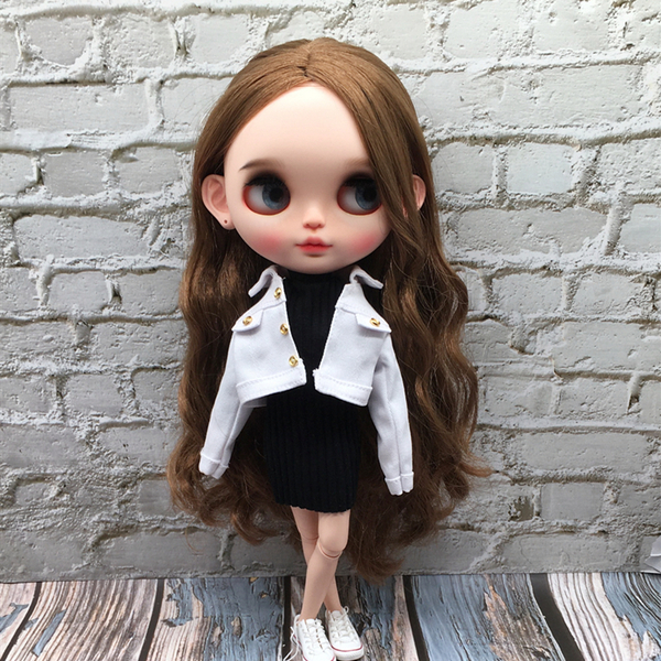 ブライスオビツアウトフィット人形ぬいぐるみ用ミニチュアジャケットワンピース2点セット