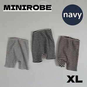minirobe papillon leggings ボーダー パンツ レギンス 韓国子供服 ベビー 90 男の子 ネイビー