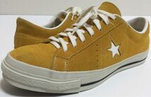 美品 希少 日本製 CONVERSE ONE STAR J コンバース ワンスター スエード マスタード イエロー us 8.5 / 27㎝ MADE IN JAPAN_画像2