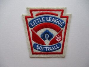 80s リトルリーグLITTLE LEAGUE SOFTBALLワッペン/軟式USA少女PATCHソフトボール少年ベースボール野球パッチMLBアップリケ V191