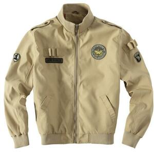  prompt decision ) men's flight jacket jacket stadium jumper jumper blouson military Air Force jacket embroidery badge khaki M