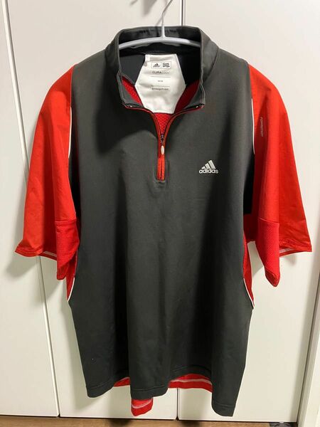 ★値下げ★adidas ハーフジップ 半袖 半袖シャツ ハーフジップシャツ GOLF