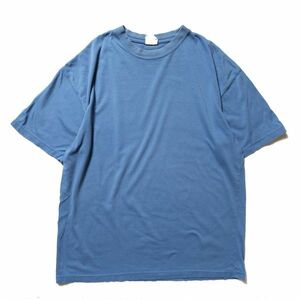 90's 00's USA製 ギャップ GAP コットン Tシャツ 半袖 (M) 青灰系 無地 クルーネック 90年代 アメリカ製 旧タグ オールド Y2K