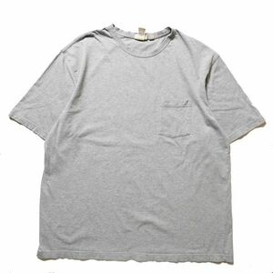 00's LLビーン LLBEAN クルーネック コットン ポケット Tシャツ 半袖 (XL) 霜降り灰 ポケT 無地 00年代 旧タグ オールド Y2K