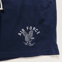 90's USA製 ラッセル USAFプリント ポケット付き スウェット ショーツ 紺 (M) ネイビー 90年代 アメリカ製 旧タグ オールド ミリタリー_画像5