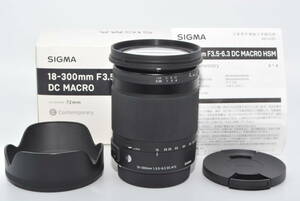 【極上品】 SIGMA 18-300mm F3.5-6.3 DC MACRO OS HSM | Contemporary C014 | Canon EF-Sマウント　＃5681