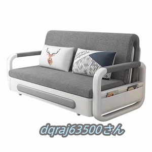  super popular * endurance convenience folding bed storage case attaching sofa bed double bed ... cloth cotton flax sofa home use 1m